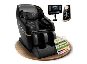 4262437185743 - Massagesessel Naxos mit LCD-Bedienung Bluetooth USB & Heizung – Schwarz