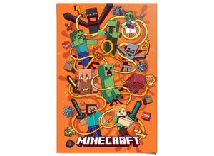 8714597669770 - Poster REINDERS Minecraft - funtage montage orange (farbe bild(er) orange) B61cm H915cm T01cm Bilder