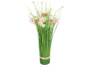 4019844815455 - IGEA Kunstpflanze »Künstlicher Grasbund mit Blüten« Grasbusch Deko Kunstblumen Kunstgras Grünpflanze Gräser Sträucher