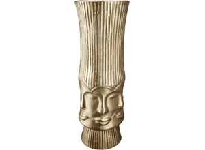 4063387601815 - Dekovase GILDE Face Vasen Gr B H T 1150 cm x 3500 cm x 1150 cm goldfarben Blumenvasen Vase aus Aluminium Dekoobjekt