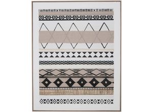 4063387384671 - Bild mit Rahmen GILDE Bild rechteckig Mwaki braun  schwarz  weiß H 102 cm braun (farbe bild(er) braun schwarz weiß) B82cm H102cm T45cm Kunststoff Leinwand Bilder