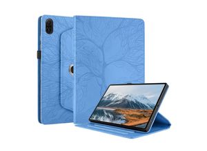 4255785143022 - Für Honor Pad X8a 11 Zoll 360 Grad Baum Motiv Kunstleder Tasche Blau 4255785143022 - Für Honor Pad X8a 11 Zoll 360 Grad Baum Motiv Kunstleder Tasche Blau
