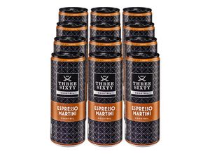 4007675441202 - Three Sixty Vodka Espresso Martini 100 % vol 025 Liter 12er Pack