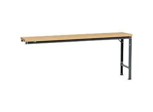 4045916158120 - AU81157016 Arbeits-Anbautisch UNIVERSAL Spezial mit Multiplexplatte BxTxH = 2000 x 800 x 722-1022 mm Anthrazit