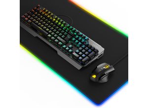 4062861836323 - Tastatur- Maus- und Mauspad-Set Mechanisches Keyboard Mouse & RGB Mousepad Gaming Bundle