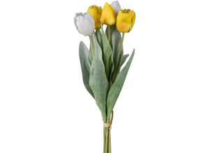 4064118319580 - Kunsttulpe CREATIV GREEN Bund aus Tulpen gelb (gelb mix) H49cm Kunststoff Kunstpflanzen mit 5 Stielen