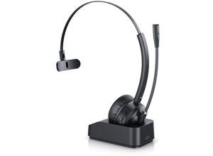 4062861823200 - CSL Bluetooth Headset BT 53 Mikrofon Noise Cancelling Multipoint mit Ladestation kabellos für Smartphone & PC