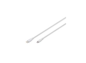4016032495970 - DIGITUS USB 20 Kabel Typ C-Lightning Silikon 1m MFI    weiß