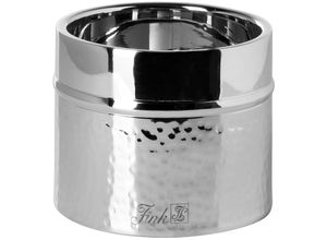 4042911440335 - Kerzenhalter FINK Stumpenkerzenhalter NASSAU silber (silberfarben) H8cm Ø10cm Edelstahl Kerzenhalter Leuchter für Stumpenkerzen bis ca Ø 8 cm