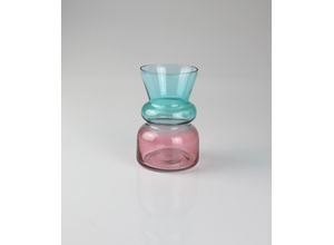 4056422467378 - Dekovase AM DESIGN aus Glas bunt (multicolor) B8cm H12cm Glas Vasen 2er Set BxH 8x12 cm