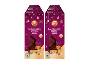 4316268708463 - Santa Claus in Town Baumkuchenspitzen Zartbitter Jamaica-Rum 150 g 14er Pack