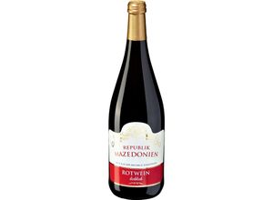 4316268648493 - Rotwein aus der Republik Nordmazedonien 100 % vol 1 Liter - Inhalt 6 Flaschen