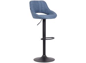 4251756482237 - Barhocker Milet Stoffbezug I Höhenverstellbarer Barstuhl mit Metallgestell I Thekenhocker Mit Integrierter Fußstütze