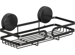4008838352281 - Duschablage WENKO Static-Loc Plus Pavia schwarz (schwarz befestigungsgehäuse schwarz) B26cm H97cm T12cm Stahl ABS-Kunststoff Regale Badezimmer-Ablage Befestigen ohne bohren