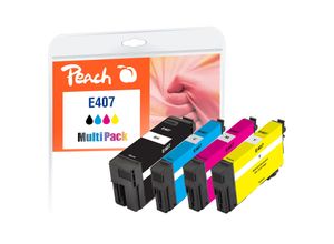 7640460546873 - E407 4 Druckerpatronen (bk c m y) ersetzt Epson No 407 für zB Epson WorkForce Pro WF -4745 DTWF (wiederaufbereitet)