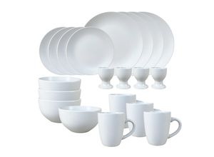 4255701934123 - 20-teiliges Tafelservice in Weiß Geschirr-Set für 4 Personen