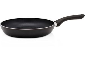 4006776055066 - Bratpfanne KRÜGER Aluminium Pfanne flach Venezia schwarz H43cm Ø20cm Pfannen für Induktions-Kochfelder geeignet