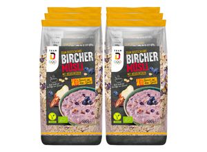 4311596007356 - Team D Bircher Müsli mit Heidelbeeren 500 g 6er Pack