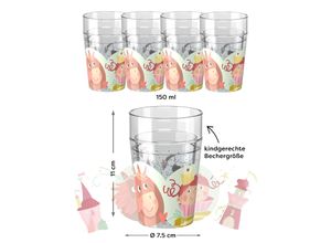 4010168288598 - Unisex Becher Glitzerbecher 4er Pack