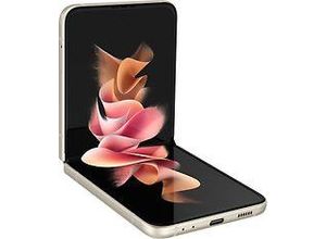 8806092563674 - Galaxy Z Flip3 5G - 5G Smartphone - Dual-SIM - RAM 8 GB   Internal Memory 256 GB - OLED-Display - 67 - 2640 x 1080 Pixel (120 Hz) - 2 x Rückkamera 12 MP 12 MP - front camera 10 MP - Cremefarben