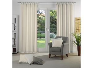 4004567406219 - Vorhang WIRTH Dim out Gardinen Gr 145 cm Schlaufen 142 cm beige Schlaufen nach Maß