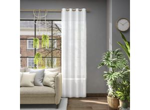 4006470511721 - Vorhang NEUTEX FOR YOU Libre-ECO weiß (wollweiß) B142cm H275cm Jacquard Polyester Gardinen Nachhaltig Breite 142 cm nach Maß