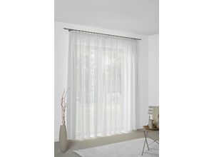 4004567422844 - Vorhang WIRTH Sunday Gardinen Gr 305 cm Kräuselband 142 cm weiß Kräuselband nach Maß