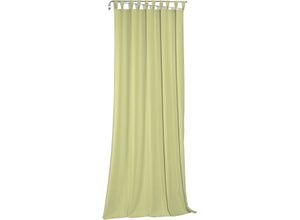 4004567428945 - Vorhang WIRTH Sunday grün Gardinen 195cm Schlaufen 142cm Baumwolle Polyester nach Maß B142cm H195cm