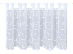 4007863664567 - Gardine Quinta Gardinen Gr 50 cm Schlaufen 150 cm grau (grau weiß) Schlaufen Schlaufenpanneau bestickt
