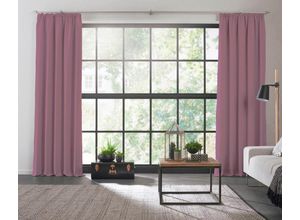 4004567408886 - Vorhang WIRTH Dim out Gardinen Gr 385 cm Kräuselband 142 cm lila (flieder) Kräuselband nach Maß