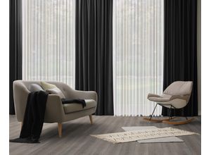 4004567410100 - Vorhang WIRTH Dim out Gardinen Gr 255 cm Multifunktionsband 142 cm schwarz Schlafzimmergardinen nach Maß