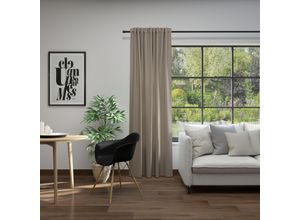 4006470500008 - Vorhang NEUTEX FOR YOU Linessa Gardinen Gr 225 cm verdeckte Schlaufen 137 cm beige (sand) Verdeckte Schlaufen Schal mit verdeckten Schlaufen Breite 137 cm nach Maß