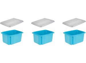 4052396043495 - Organizer KEEEPER emil Aufbewahrungsboxen Gr B H T 285 cm x 205 cm x 38 cm uni blau Aufbewahrungsbox Stapelbox Körbe Boxen Aufbewahrungsboxen Aufbewahrungsbox 15 L mit Deckel hochwertiger Kunststoff
