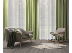 4004567414559 - Vorhang WIRTH Dim out Gardinen Gr 385 cm Multifunktionsband 142 cm grün Schlafzimmergardinen nach Maß