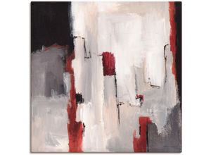 4055327144322 - Wandbild ARTLAND Rot an Grau II Bilder Gr B H 70 cm x 70 cm Leinwandbild Gegenstandslos 1 St grau Bild Leinwandbild Kunstdrucke Bilder als Alubild Leinwandbild Wandaufkleber oder Poster in versch Größen