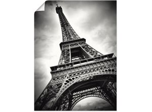 4055327526098 - Wandbild ARTLAND Eiffelturm Paris Bilder Gr B H 45 cm x 60 cm Poster Gebäude 1 St schwarz Bild Kunstdruck Kunstdrucke Bilder als Leinwandbild Wandaufkleber oder Poster in versch Größen