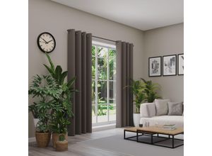 4006470547690 - Verdunkelungsvorhang NEUTEX FOR YOU INSULA braun B137cm H245cm Polyester Gardinen Uni-Dimout für starke Verdunklung nach Maß
