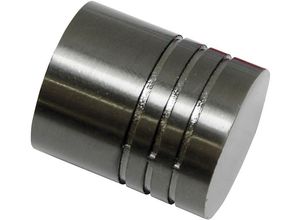 5050685111695 - Gardinenstangen-Endstück Zylinder grau (titansilberfarben) B2cm Gardinenstangenendstücke Serie Einzelprogramm Chicago Ø 20 mm