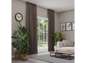 4006470544958 - Verdunkelungsvorhang NEUTEX FOR YOU INSULA braun B137cm H235cm Polyester Gardinen Uni-Dimout für starke Verdunklung nach Maß