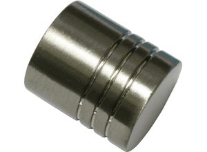 4003018245698 - Gardinenstangen-Endstück Memphis Gardinenstangenendstücke Gr 2 St silberfarben (edelstahlfarben) Gardinenstangen-Endstücke Serie Einzelprogramm Memphis Ø 16 mm