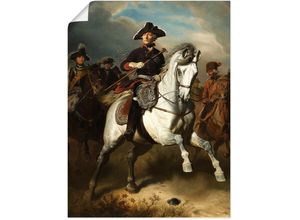 4055327562485 - Wandbild ARTLAND Friedrich der Große zu Pferde 1861 Bilder Gr B H 45 cm x 60 cm Poster Menschen 1 St bunt Bild Poster Bilder als Leinwandbild Wandaufkleber oder in versch Größen