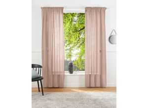 4004567334987 - Vorhang LEGER HOME BY LENA GERCKE Lanea Gardinen Gr 245 cm Multifunktionsband 135 cm rosa Esszimmergardinen Leinenoptikhalbtransparent verschiedene Größen