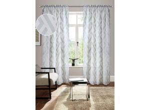 4068222401056 - Gardine BRUNO BANANI Lynn Gr 3 grau B140cm H225cm Scherli Polyester Gardinen schöner Schal Scherli zeitlos und modern