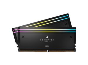 0840006676706 - Dominator Titanium DDR5-6600 - 96GB - CL32 - Dual Channel (2 Stück) - Unterstützt Intel XMP - Schwarz mit RGB