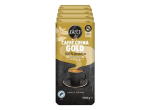 4316268713740 - Cafet Crema Gold ganze Bohne 1 kg 4er Pack