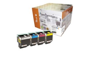7640162830317 - L54 4 Toner XL (bk c m y) ersetzt Lexmark C544X2 für zB Lexmark C 544 DN Lexmark C 544 DTN Lexmark C 544 DW Lexmark C 544 N (wiederaufbereitet)