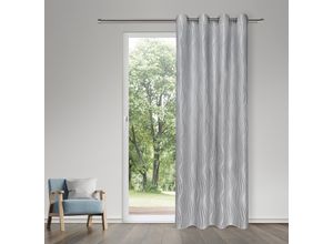 4007863699392 - Vorhang Raja Gr 1 silber (silberfarben) B45cm H245cm Polyester Gardinen SB-Ösenschal Raja