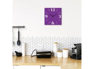 4059745807722 - Wanduhr ARTLAND Uni Trendfarben Wanduhren Gr B H T 30 cm x 30 cm x 03 cm Quarzuhr 4 Ziffern lila Wanduhren wahlweise mit Quarz- oder Funhuhrwerk lautlos ohne Tickgeräusche 4059745807722 - Wanduhr ARTLAND Uni Trendfarben Wanduhren Gr B H T 30 cm x 30 cm x 03 cm Quarzuhr 4 Ziffern lila Wanduhren wahlweise mit Quarz- oder Funhuhrwerk lautlos ohne Tickgeräusche