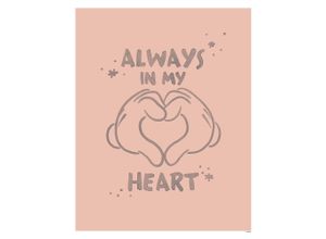 4055065196102 - Bild KOMAR Mickey Endless Love rosa (farbe bild(er) rosa schwarz) B40cm H50cm Holz Papier Bilder Wandbild zur Dekoration im Kinderzimmer - ohne Rahmen