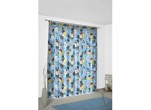 4004567532543 - Vorhang ADAM Pirates Gr 1 blau B145cm H145cm Jacquard Baumwolle (Bio-Baumwolle) Gardinen Vorhang Pirates aus 100% Bio-Baumwolle Kräuselband (1 St)